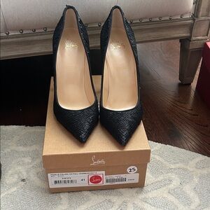 Christian Louboutin Black Sequin Women's Pumps